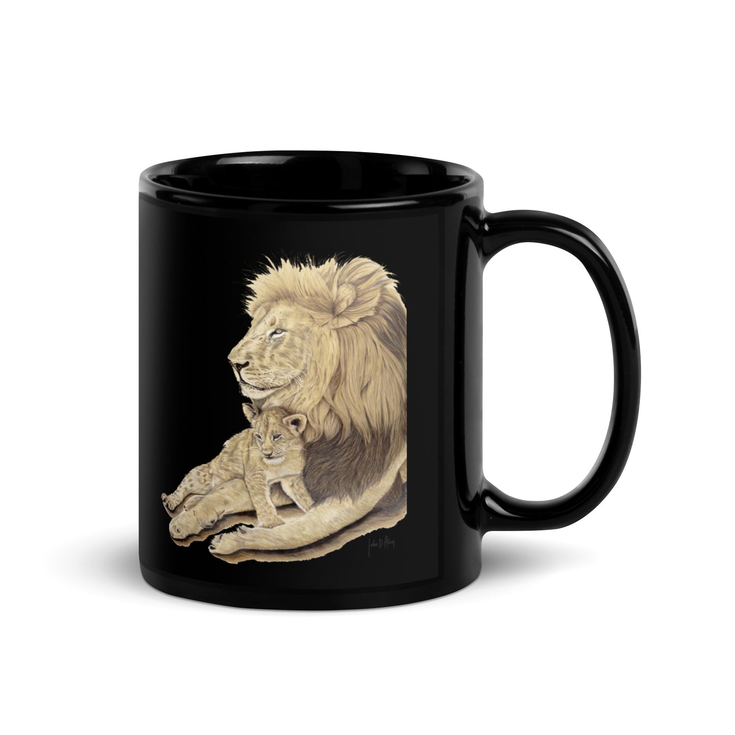 King of the Jungle - Black Glossy Mug