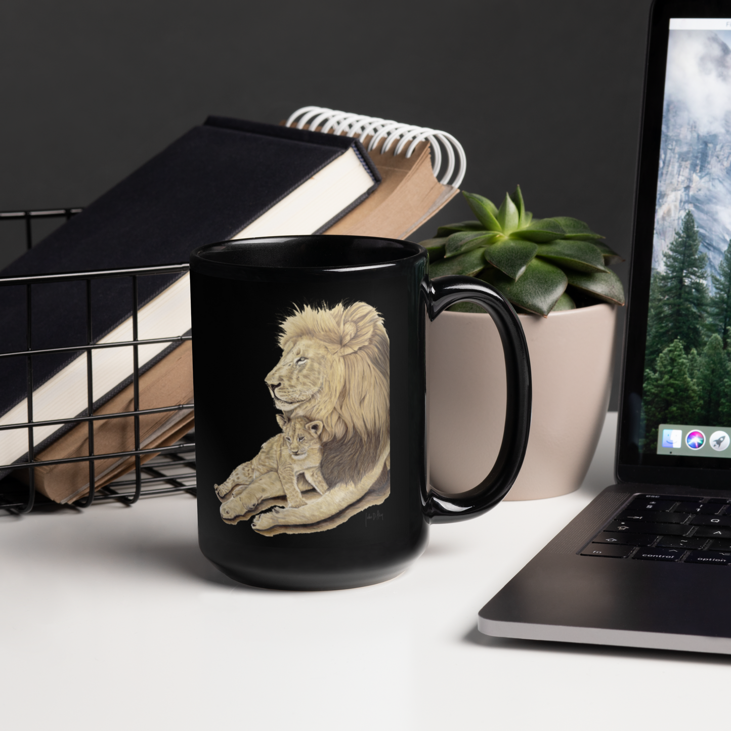 King of the Jungle - Black Glossy Mug