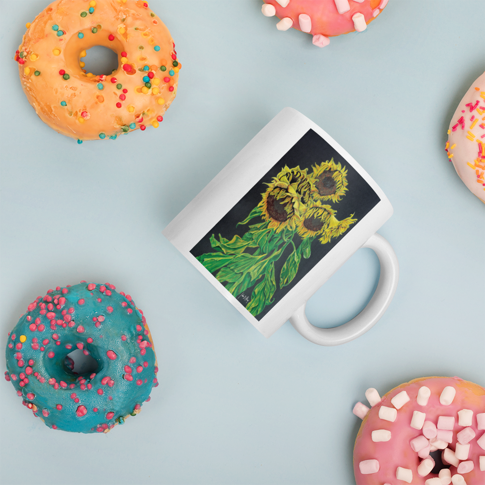 Out of the Darkness - White glossy mug