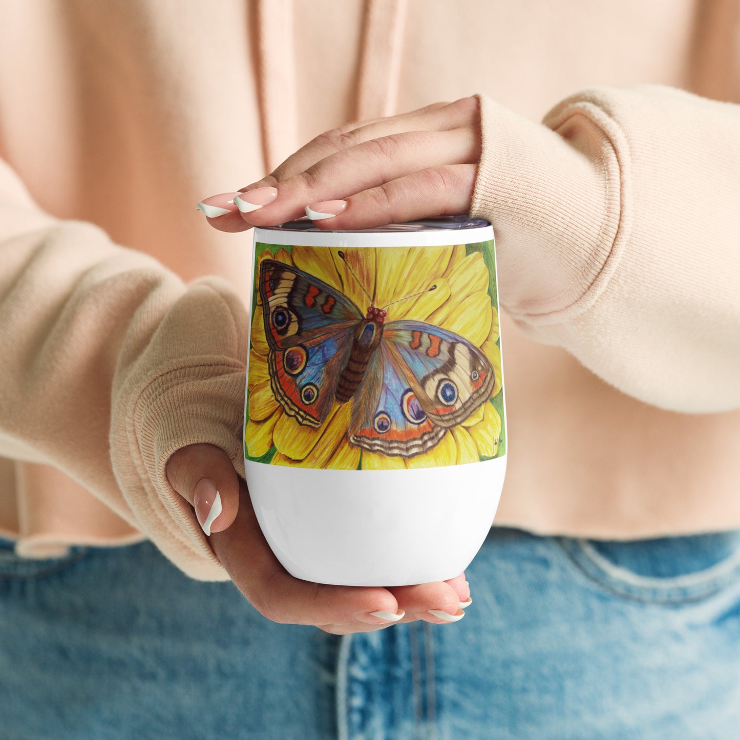 On The Wings of Love - Wine Tumbler