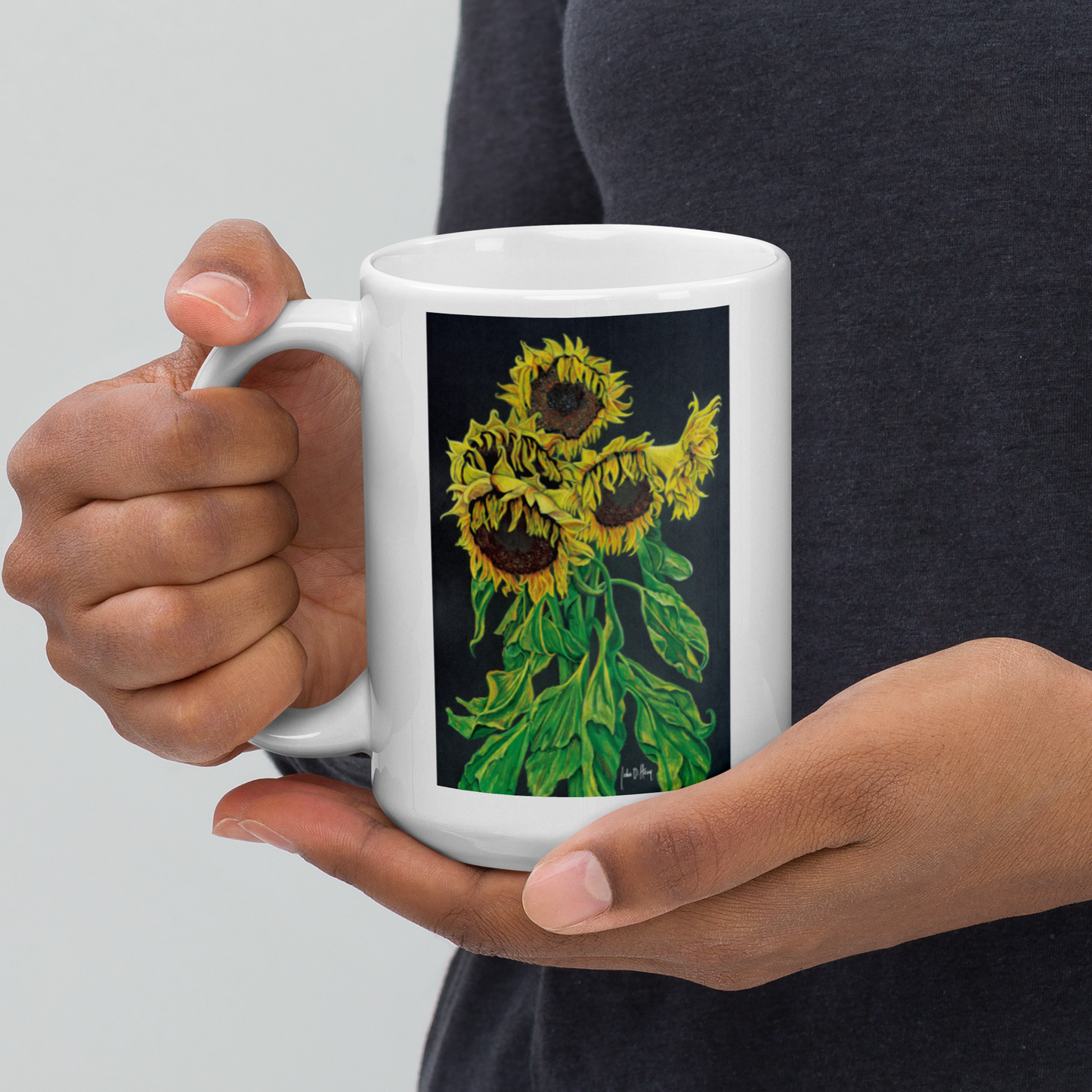 Out of The Darkness - White glossy mug