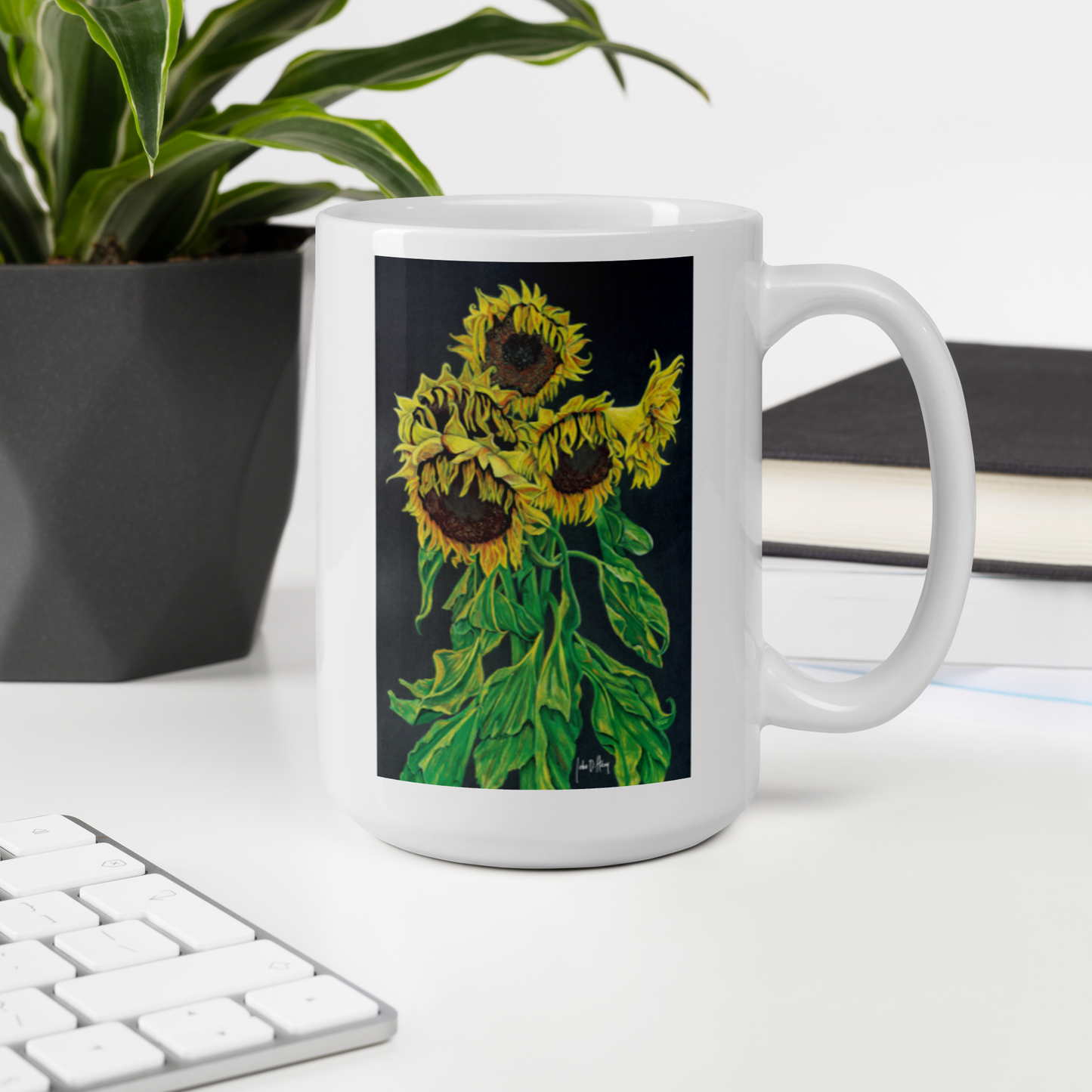 Out of the Darkness - White glossy mug